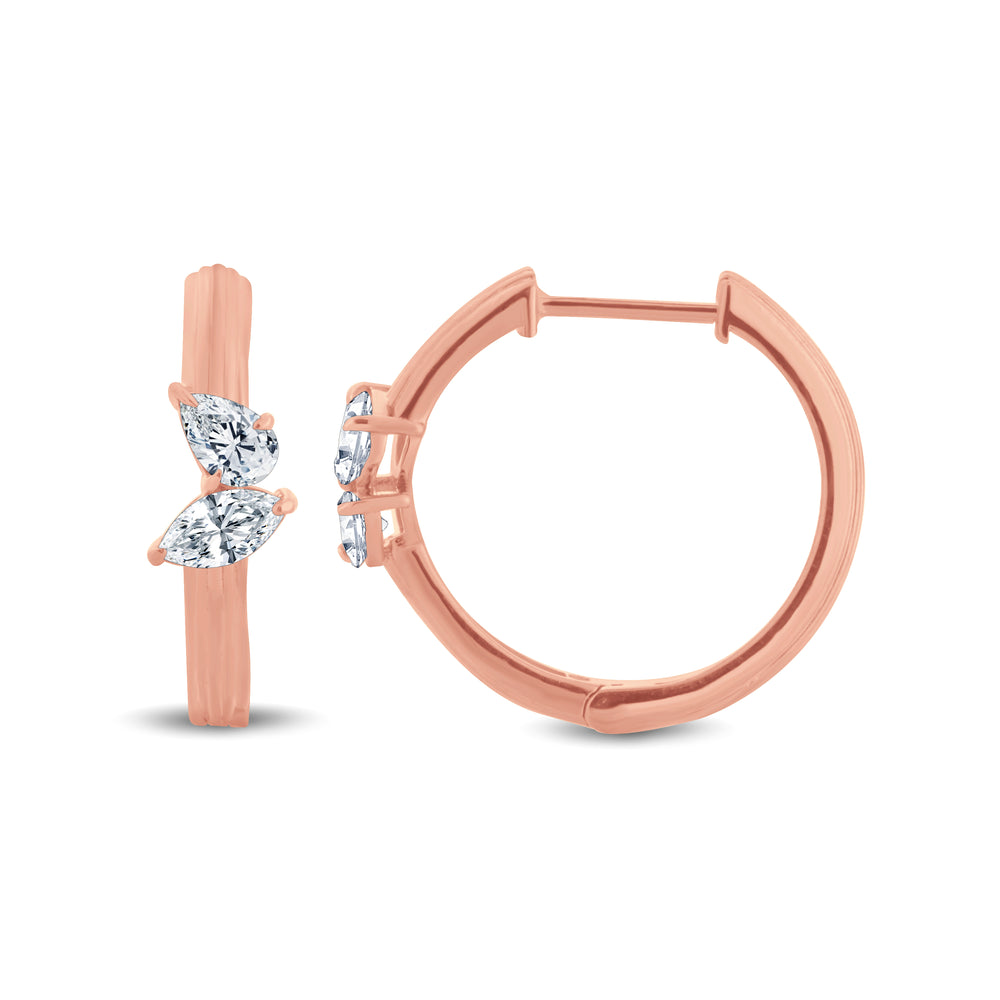 Trendy Lab-Grown Diamond Hoop Earrings | GrownńDiva