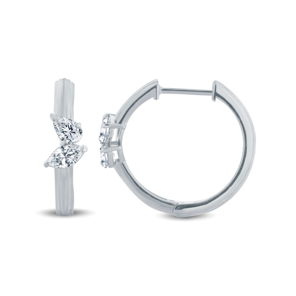 Trendy Lab-Grown Diamond Hoop Earrings | GrownńDiva
