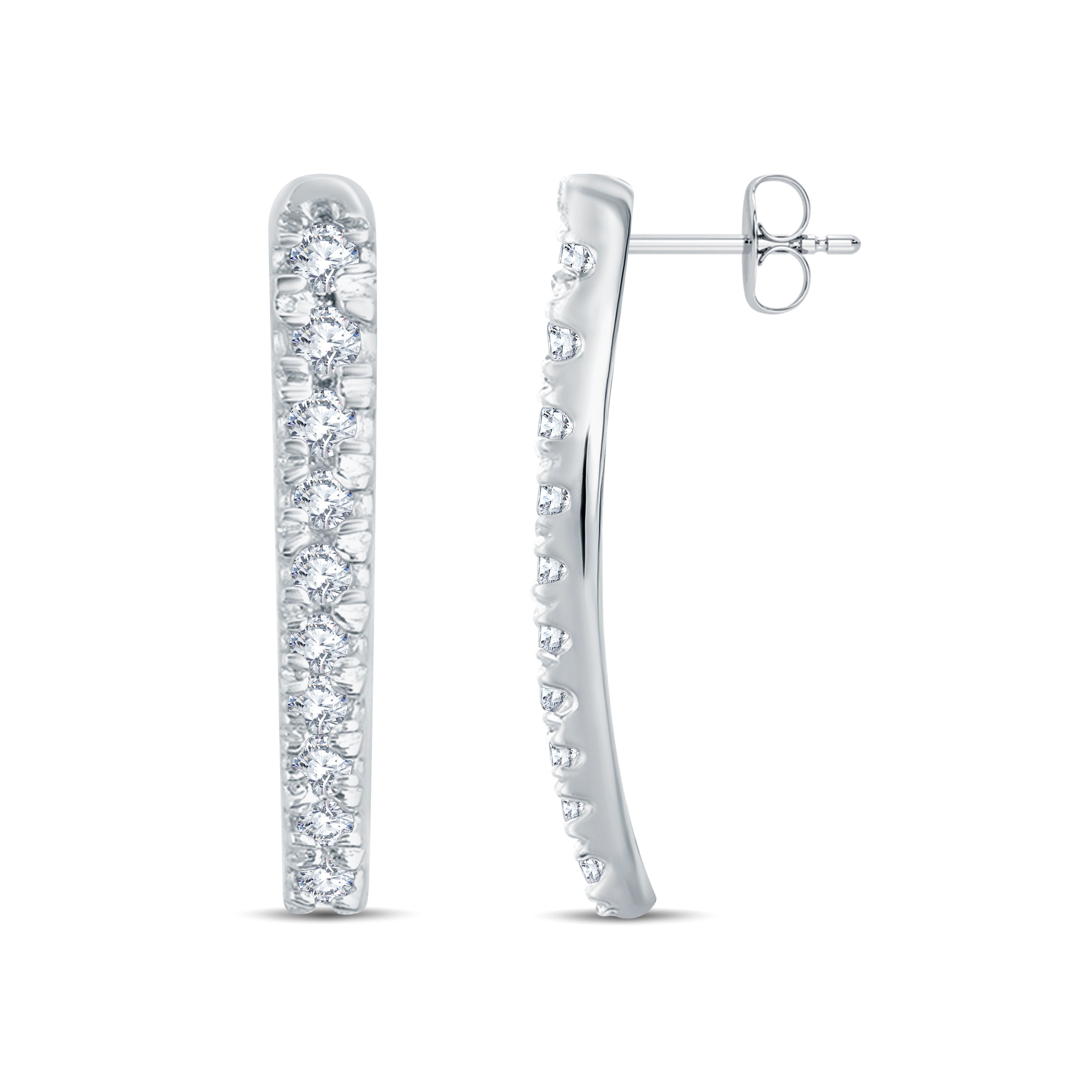 The Aura Climber Lab Diamond Bar Earrings (0.55 ct. T.W.) by GrownńDiva