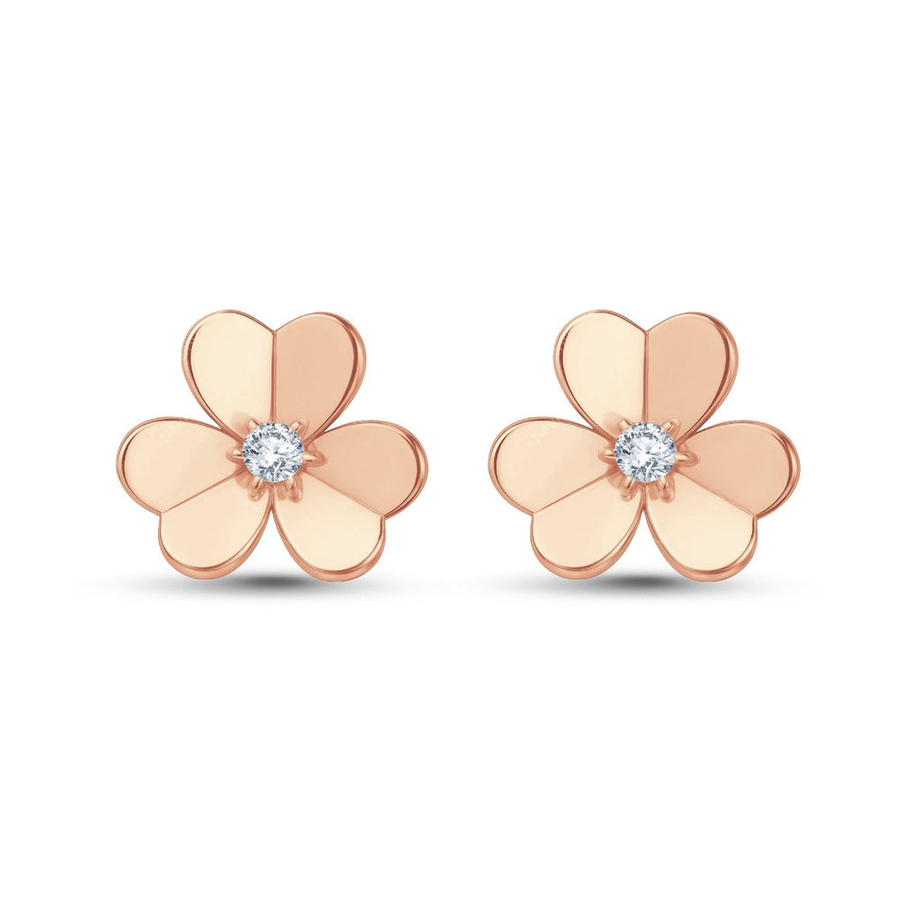Blush Bloom Lab Diamond Studs – 0.20 cts | 18KT Rose Gold Vermeil on Silver 925