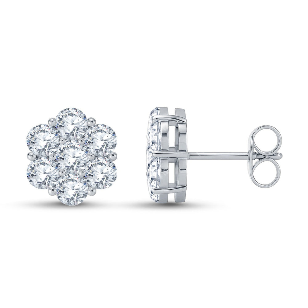 Nakshatra 7-Stone Lab Diamond Studs – 0.35 cts | 18KT Rose Gold Vermeil on Silver 925