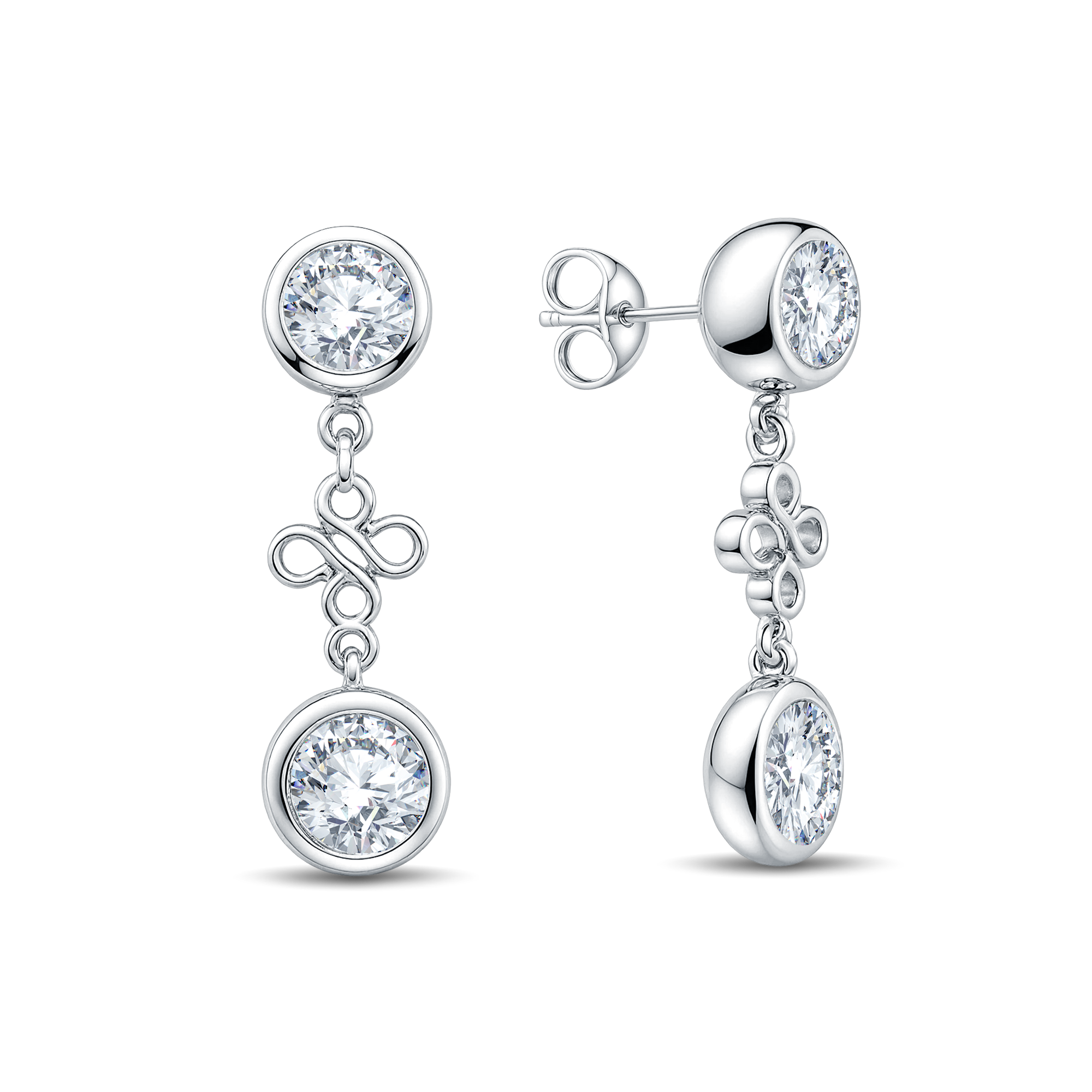 The Infinite Drop Earrings: 1.50 carats Lab Diamond Danglers