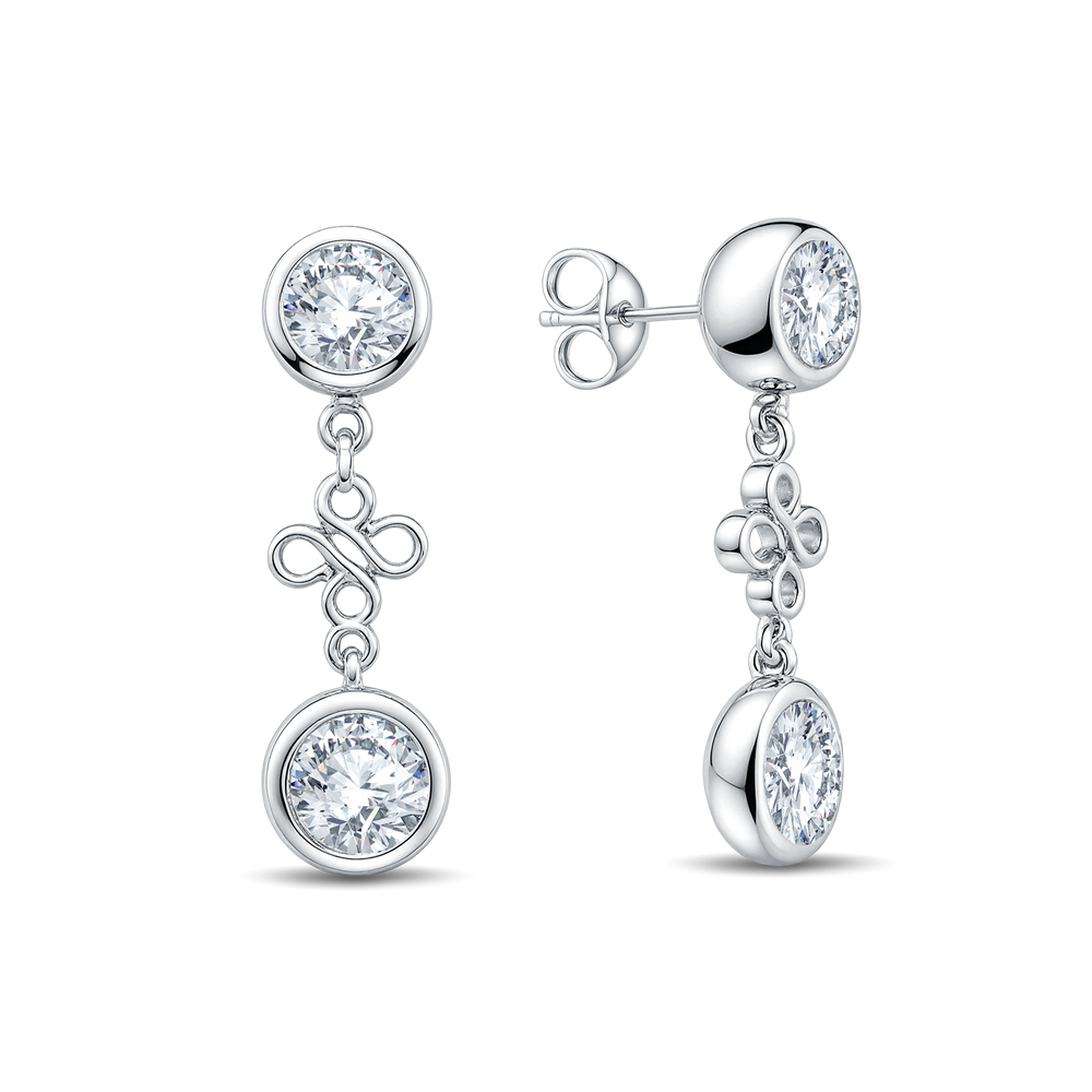 The Infinite Drop Earrings: 1.50 carats Lab Diamond Danglers.Grown Diva