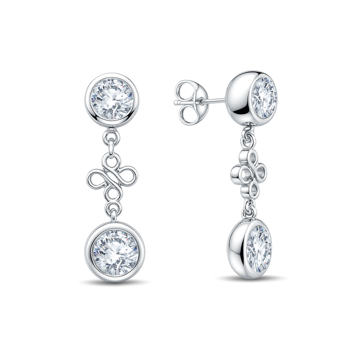 The Infinite Drop Earrings: 1.50 carats Lab Diamond Danglers.GrownnDiva