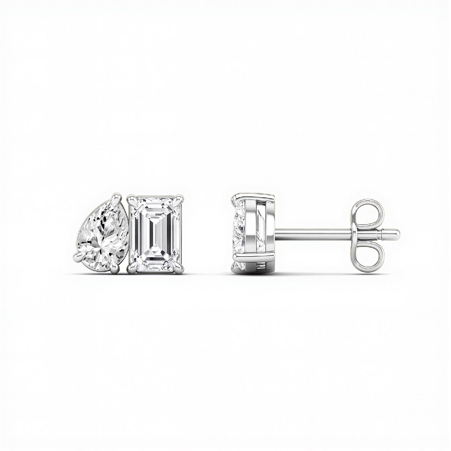 4.00 CTW Grand "Toi et Moi" Lab Diamond Earrings | 18k Gold Vermeil | GrownńDiva