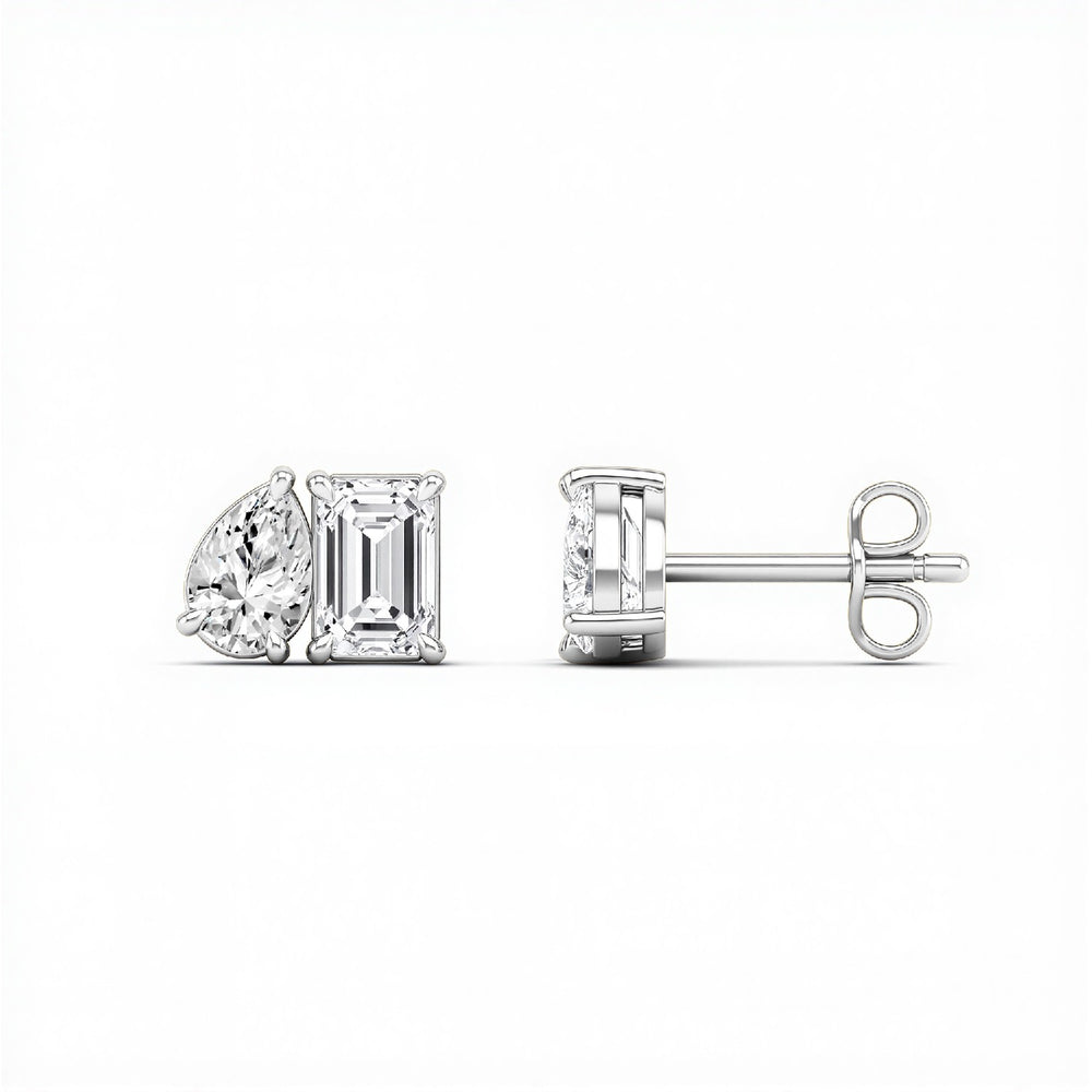 4.00 CTW Grand "Toi et Moi" Lab Diamond Earrings | 18k Gold Vermeil | GrownńDiva