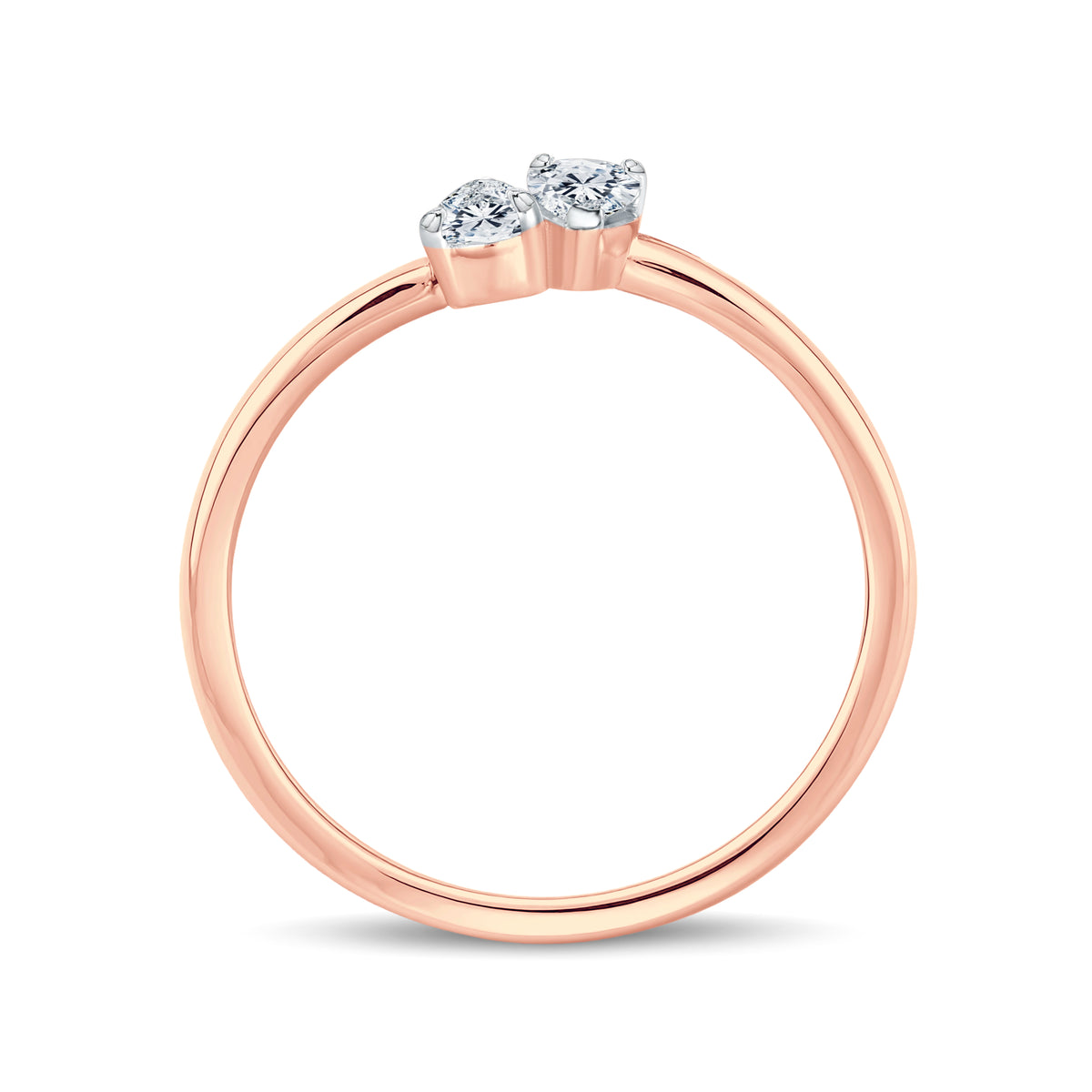 Elegant 2-Stone Pear Shape Diamond Ring – Trendy & Timeless