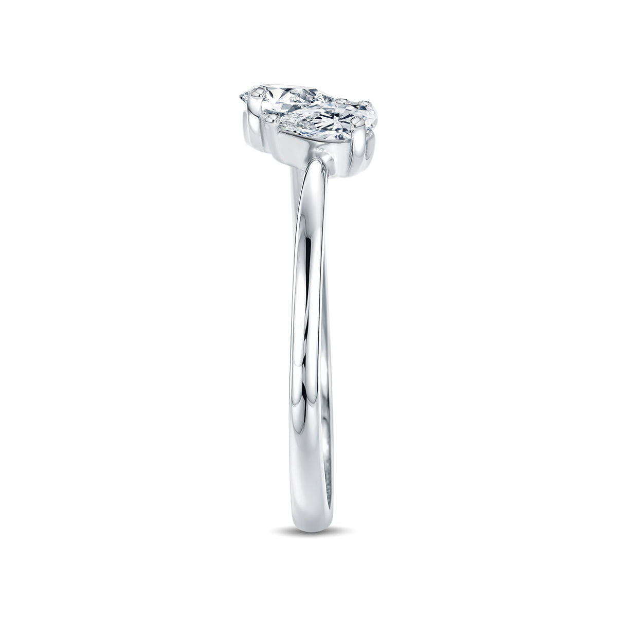 Elegant 2-Stone Pear Shape Diamond Ring – Trendy & Timeless