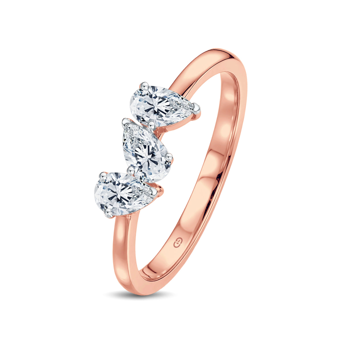 Trinity Glow Pear Diamond Ring | GrownnDiva
