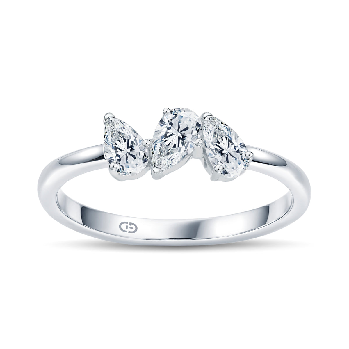 Trinity Glow Pear Diamond Ring | GrownnDiva