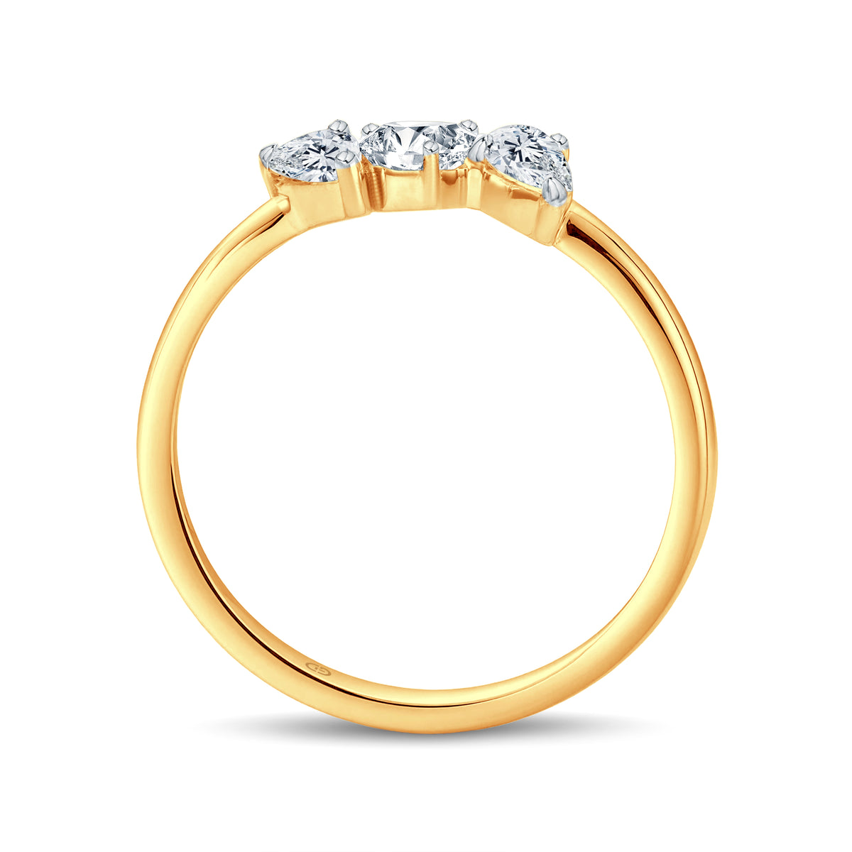 Trinity Glow Pear Diamond Ring | GrownnDiva