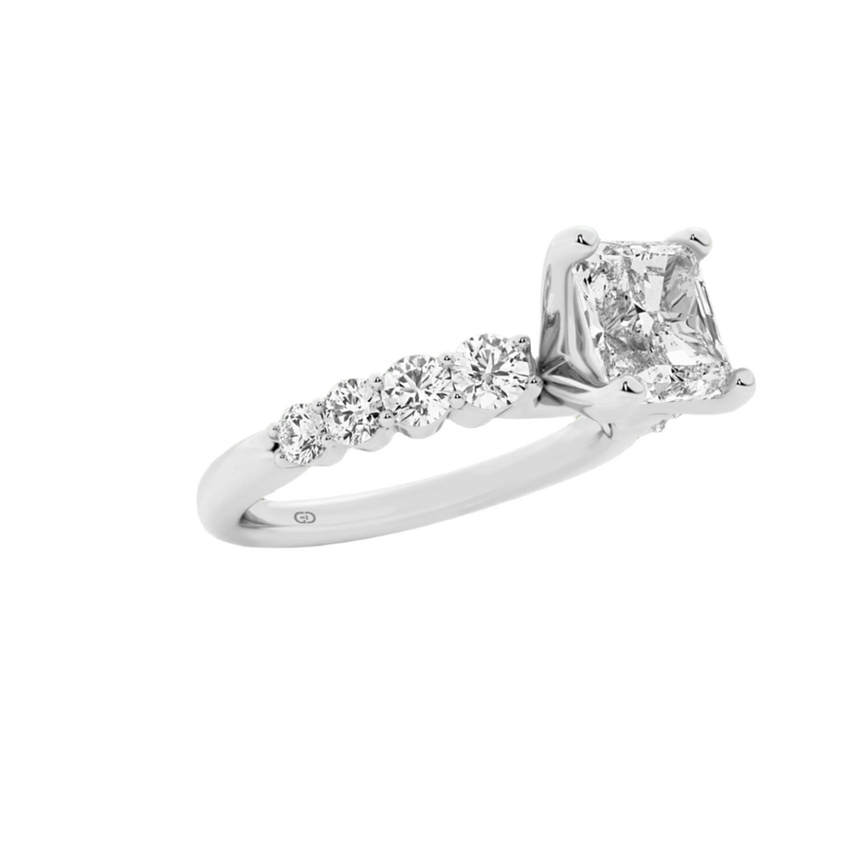 Modern Elegance: Lab grown Diamond Asscher Cut Solitaire Ring