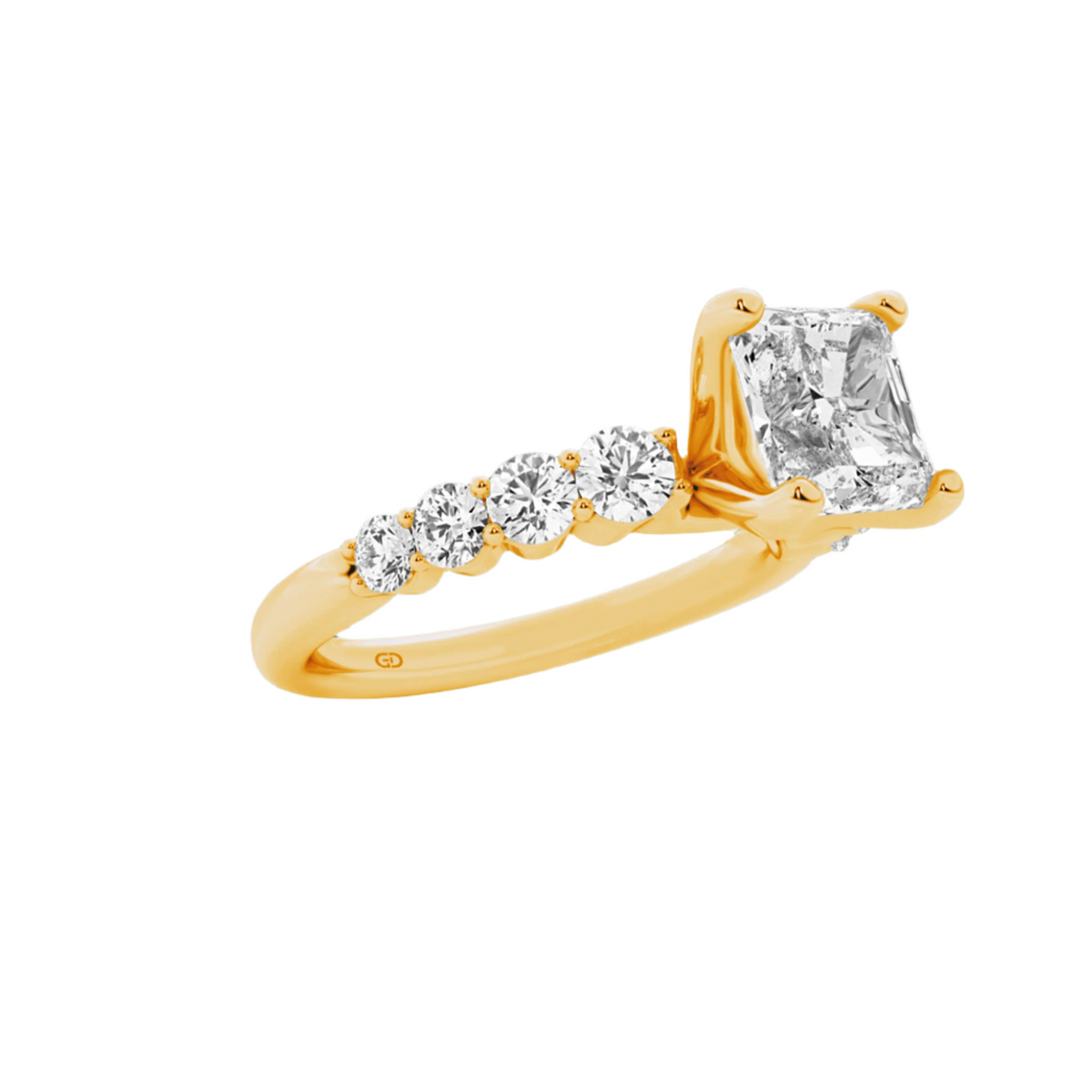 Modern Elegance: Lab grown Diamond Asscher Cut Solitaire Ring