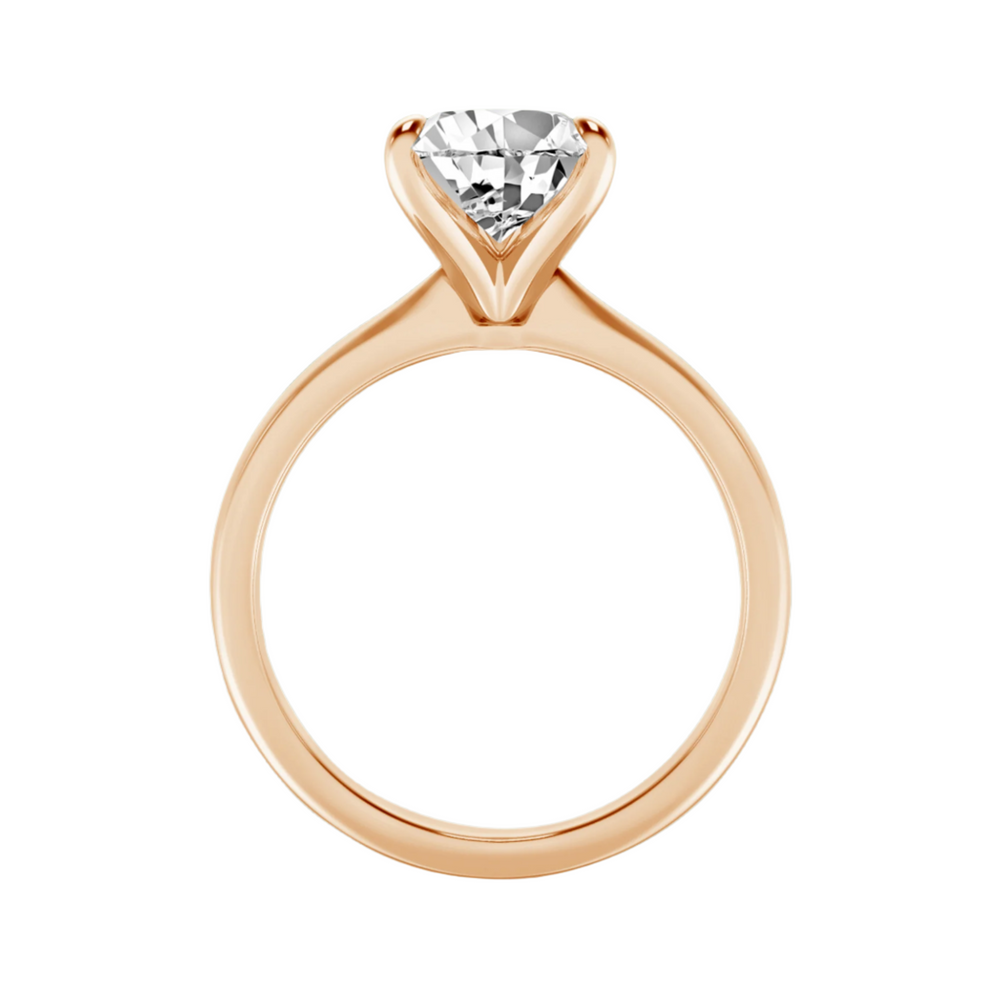 Gleaming Pear Cut Lab Grown Diamond in Silver 925 Ring with Gold Vermeil