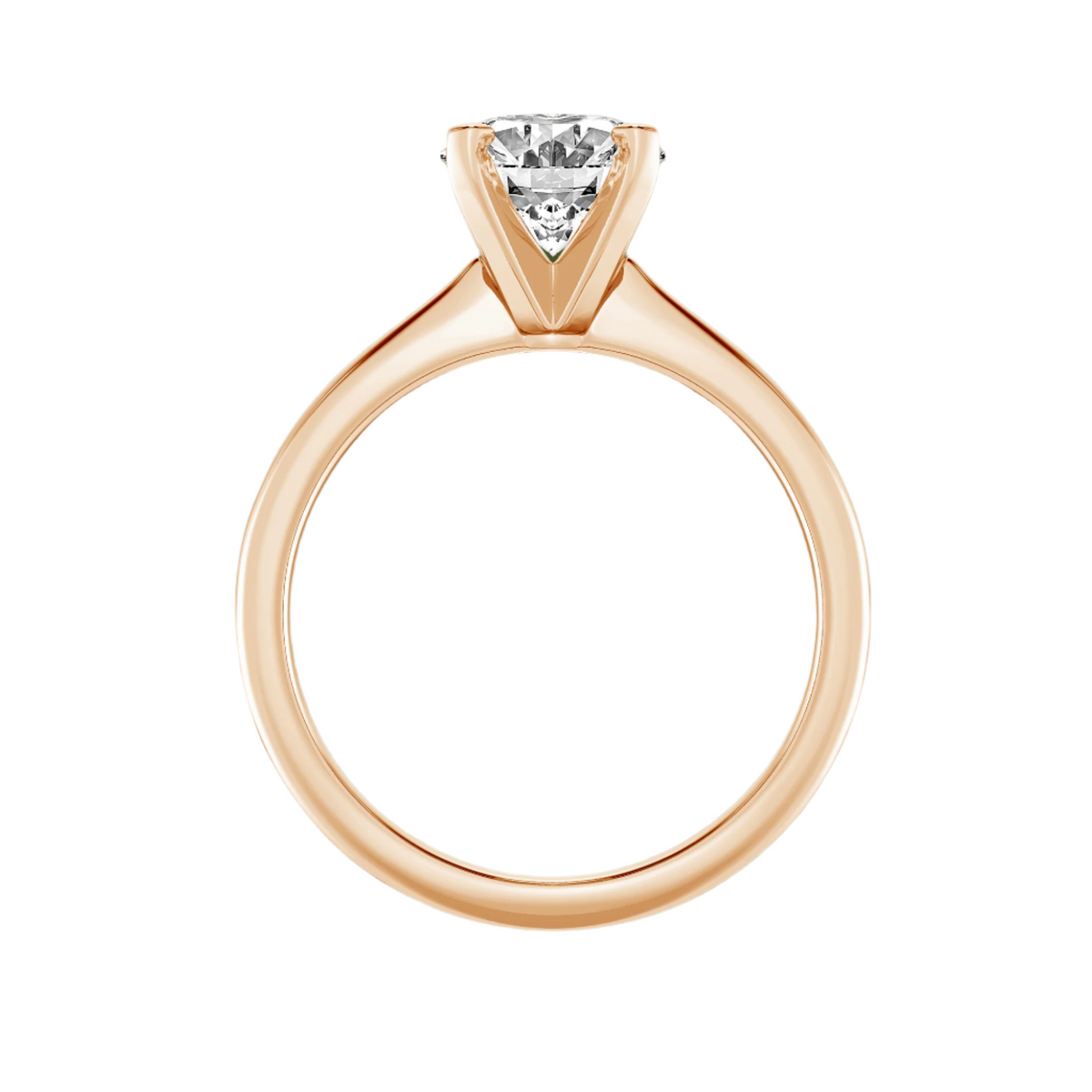 Gleaming Edge Oval Cut Diamond  in Silver 925 Ring with Gold Vermeil