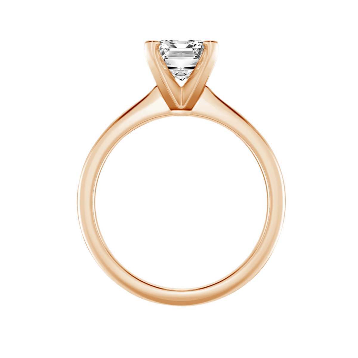 Lab Grown Diamond Solitaires Emerald Cut - 2. 00 cts Ring in 10kt Gold