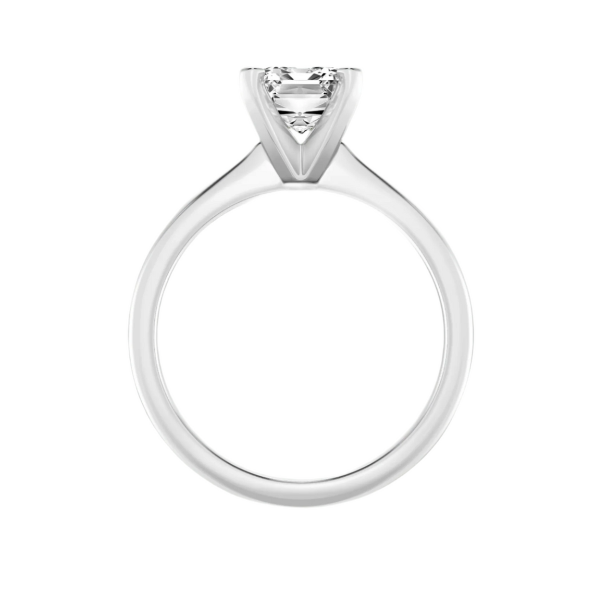 Lab Grown Diamond Solitaires Emerald Cut Ring - 10KT Gold