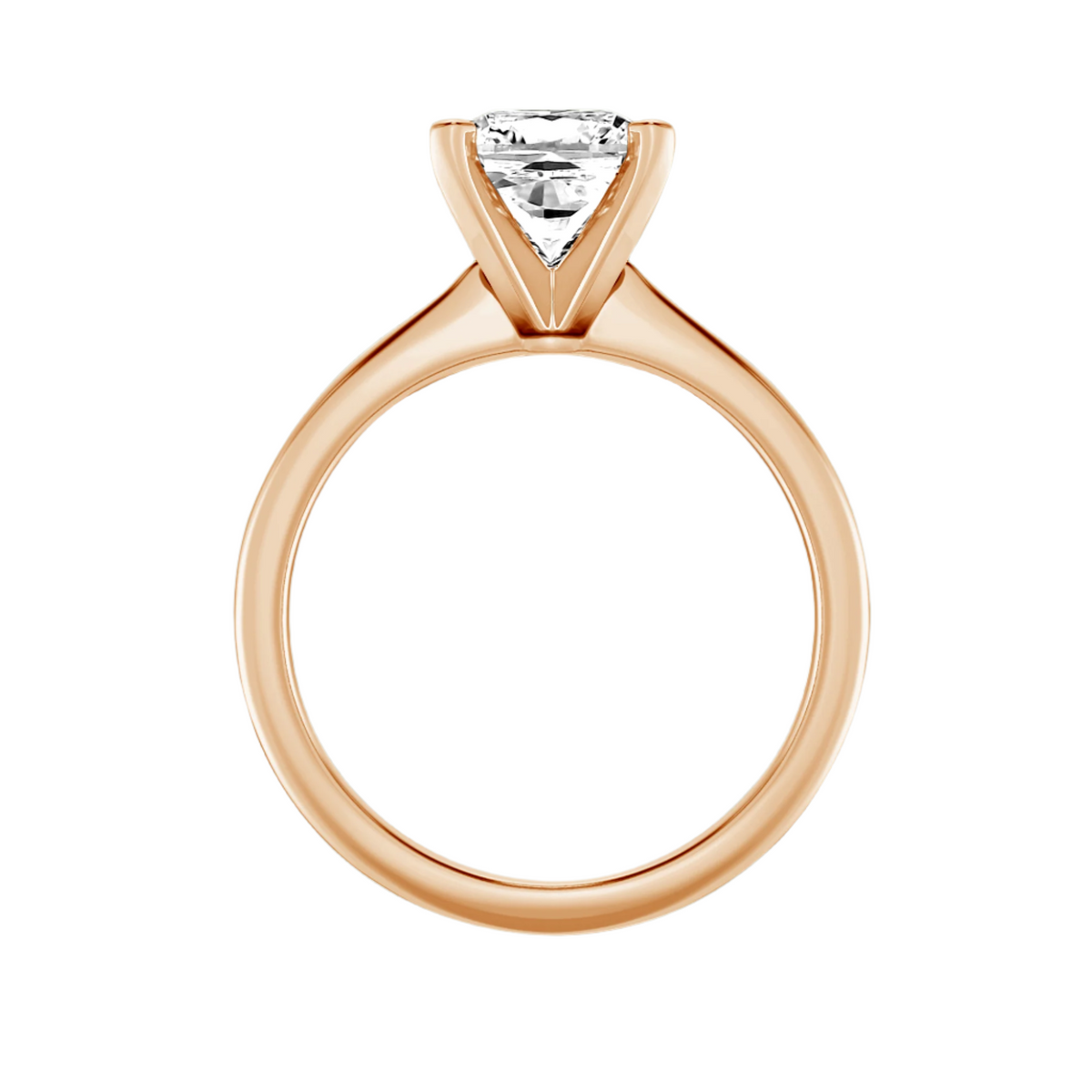 Gleaming Edge - Cushion Diamond in Silver 925 Ring with Gold Vermeil
