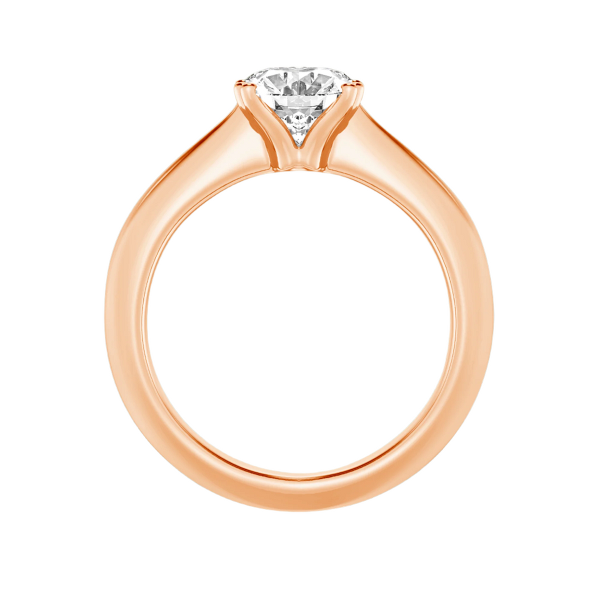 Shielded Oval Cut Diamond in Silver 925 Ring with Gold Vermeil