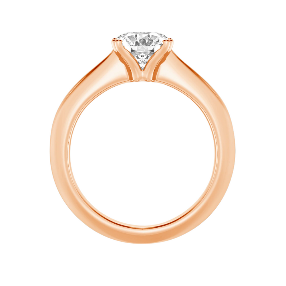 Shielded Oval Cut Lab Grown Diamond in Silver 925 Ring with Gold Vermeil 2.00 ct