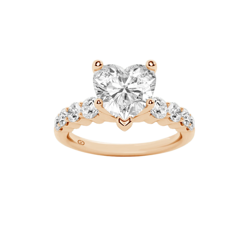 Celestial Grace Heart Cut Solitaires - Ring 10kt Gold