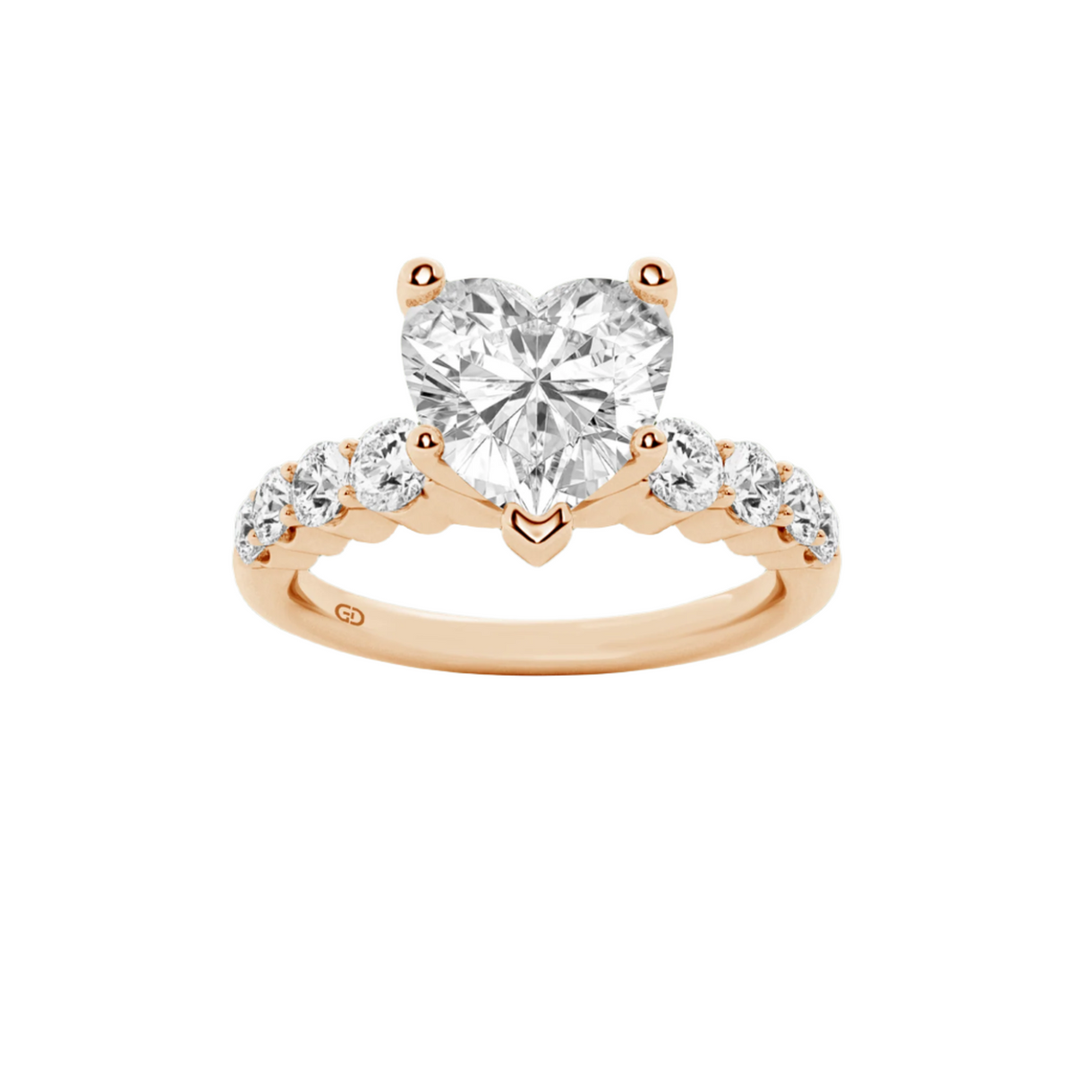 Celestial Grace Heart Cut Solitaires - Ring 10kt Gold