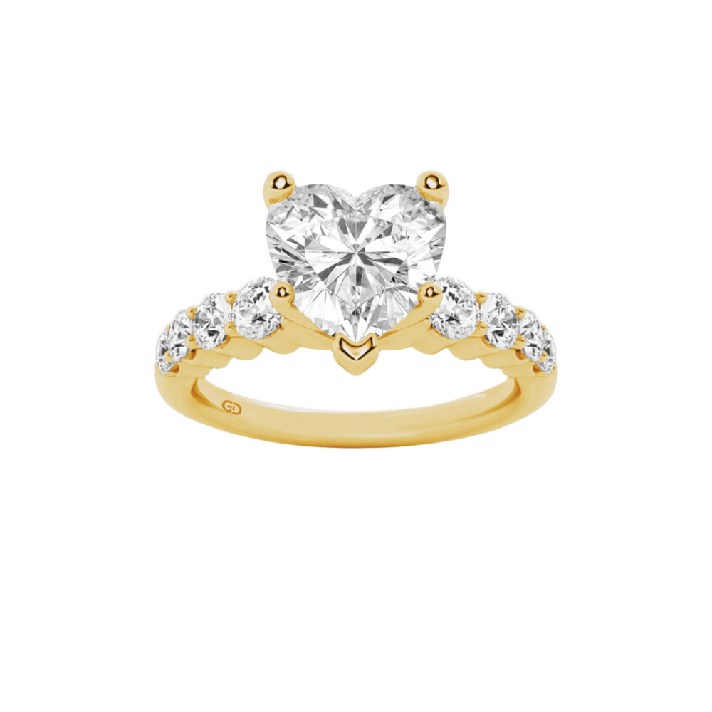 Celestial Grace Heart Cut Solitaires - Ring 10kt Gold