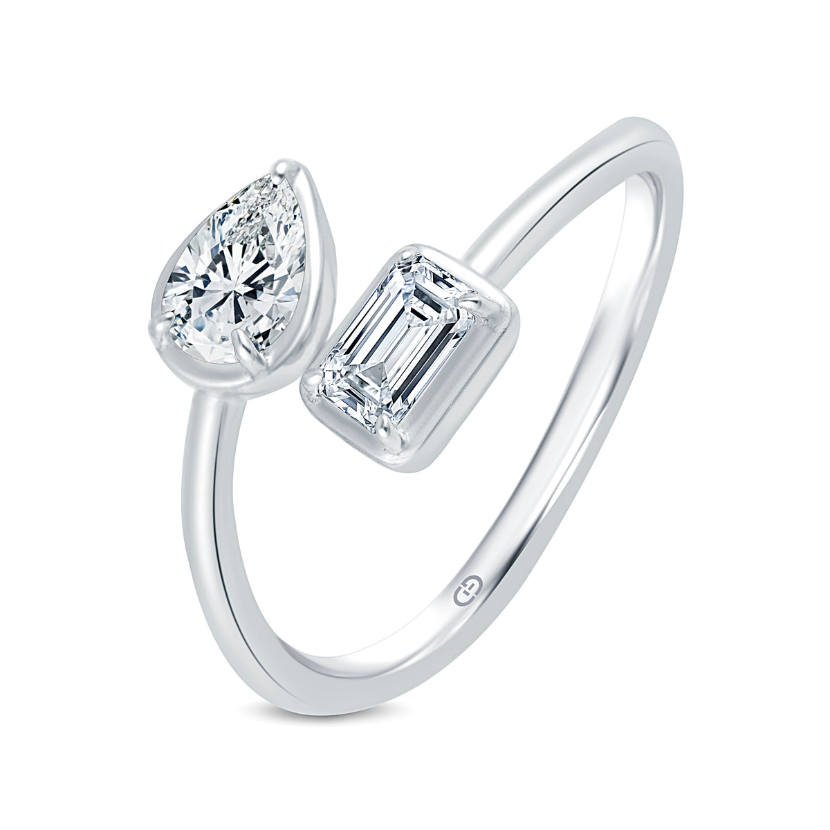 The Modern Embrace Bypass Ring | Sustainable 0.60 Carat Diamonds by GrownnDiva