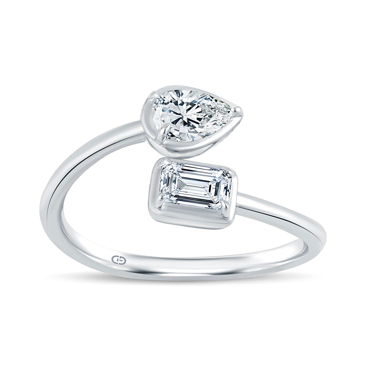 The Modern Embrace Bypass Ring | Sustainable 0.60 Carat Diamonds by GrownnDiva