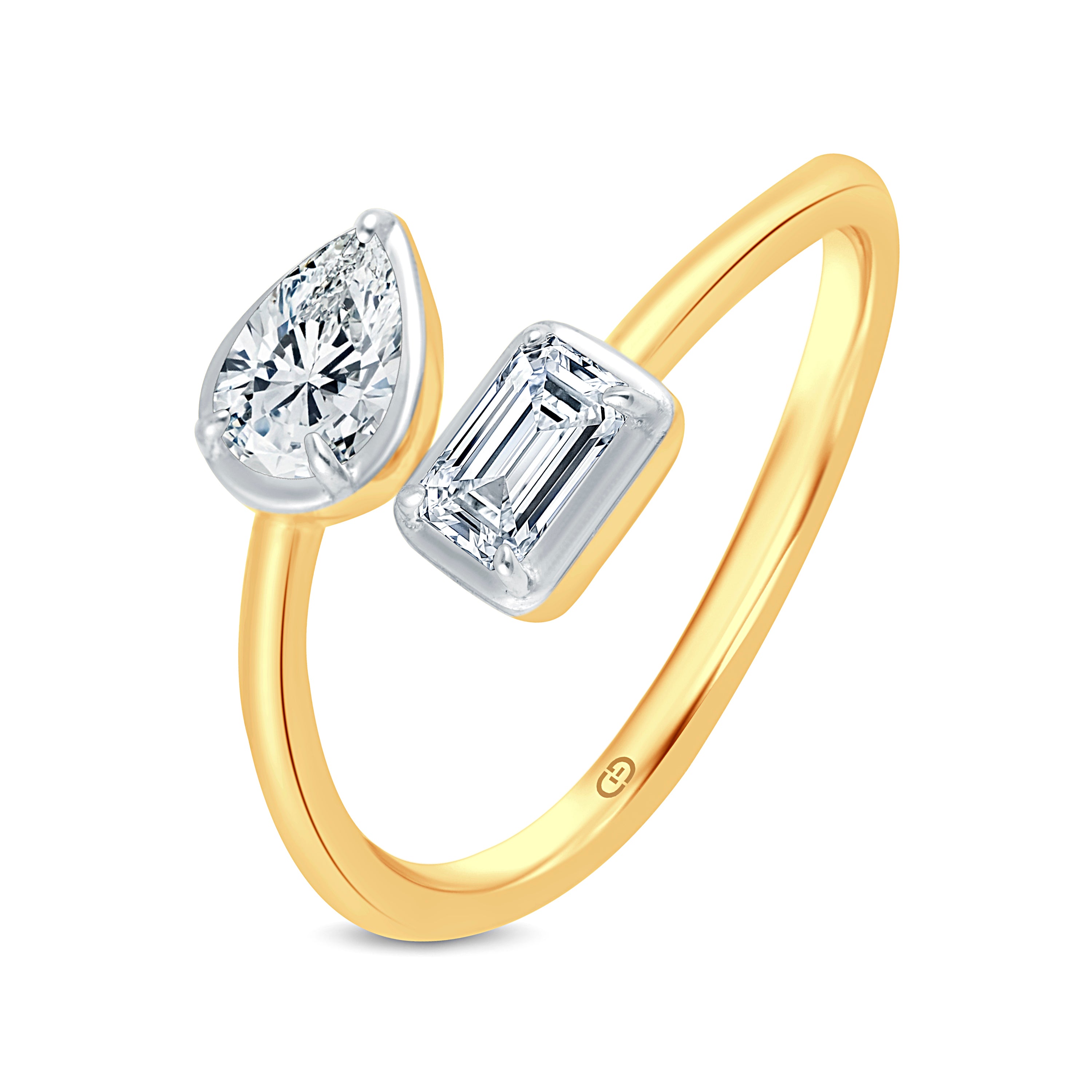 The Modern Embrace Bypass Ring | Sustainable 0.60 Carat Diamonds by GrownńDiva