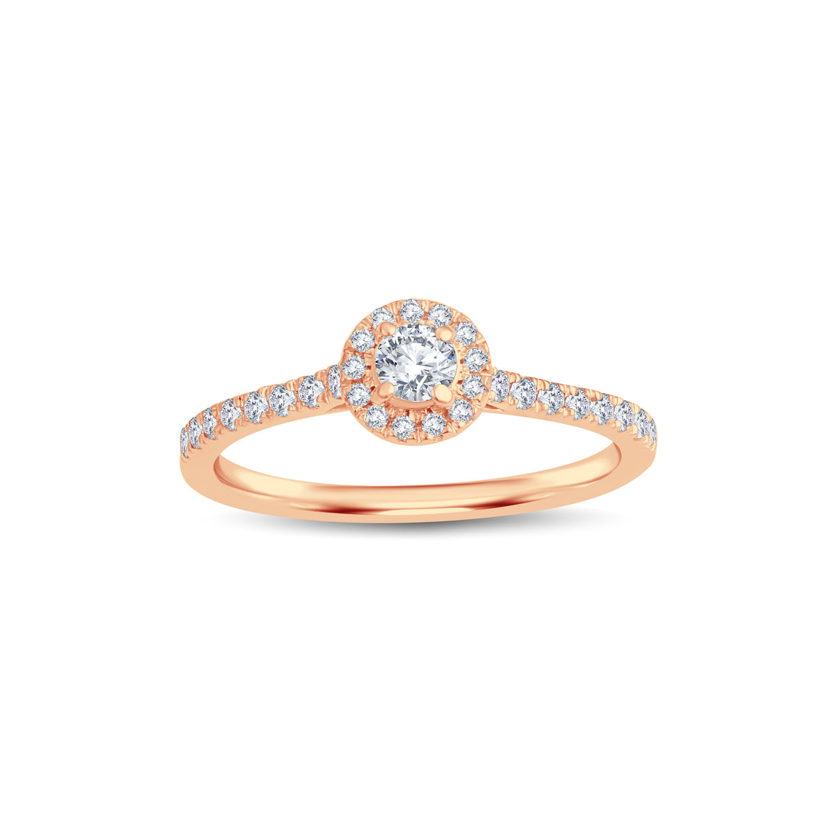 The Brilliant Halo Solitaire Ring from GrownnDiva with a 0.20 ct solitaire  | Sustainable Luxury