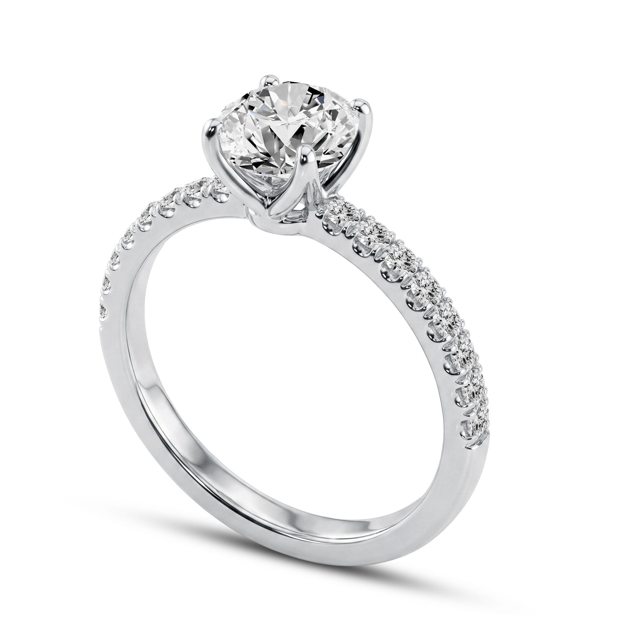 1.26 CTW Round Lab-Grown Diamond Solitaire Ring in 18kt Gold Vermeil.GrownnDiva.