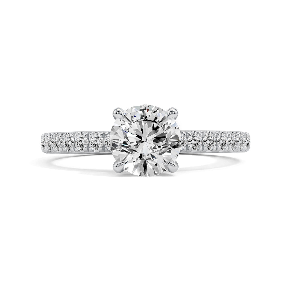 1.26 CTW Round Lab-Grown Diamond Solitaire Ring in 18kt Gold Vermeil.GrownnDiva.