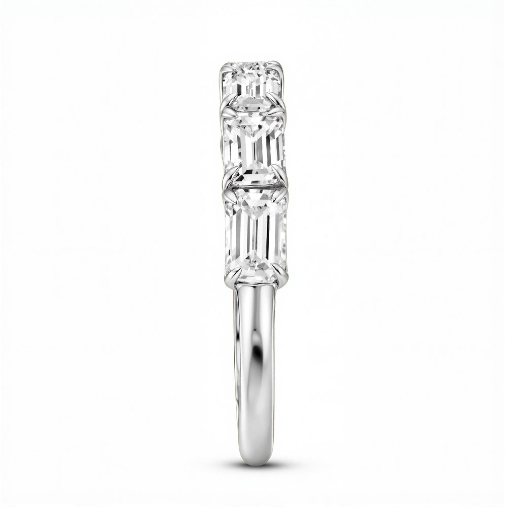 GrownńDiva 1.50 CTW Emerald-Cut Lab-Grown Diamond Five-Stone Band in 18KT Gold Vermeil