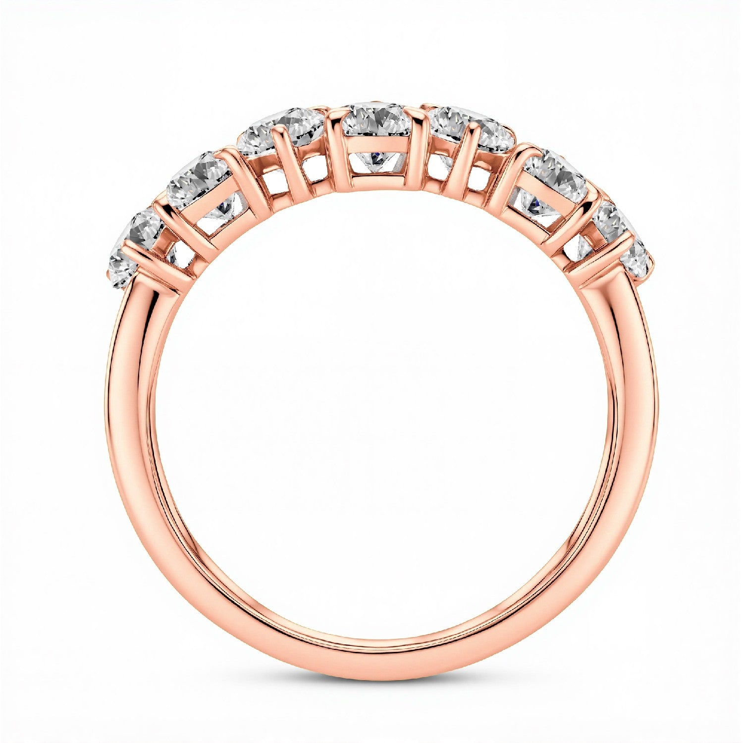 The Seven-Stone Pear shape band | 1.75 CTW Lab Diamond 18KT Gold Vermeil.GrownnDiva