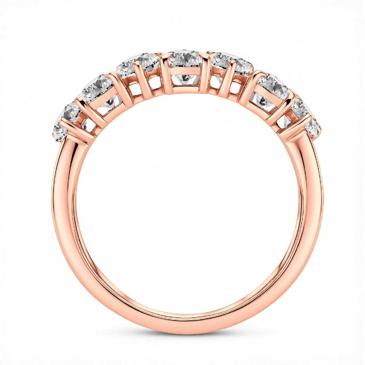 The Seven-Stone Pear shape band | 1.75 CTW Lab Diamond 18KT Gold Vermeil.GrownnDiva