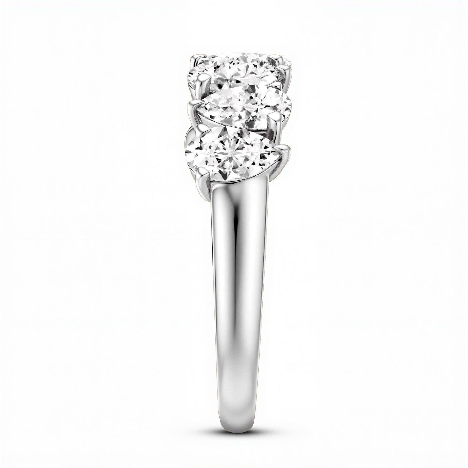 The Seven-Stone Pear shape band | 1.75 CTW Lab Diamond 18KT Gold Vermeil.GrownnDiva