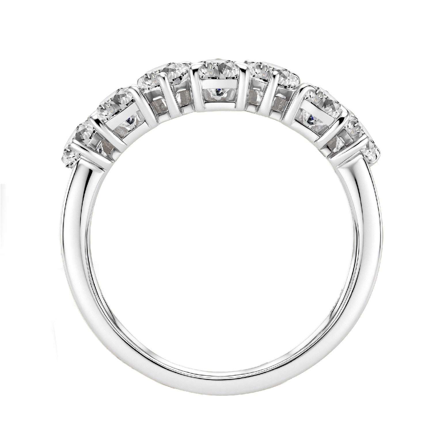 The Seven-Stone Pear shape band | 1.75 CTW Lab Diamond 18KT Gold Vermeil.GrownnDiva