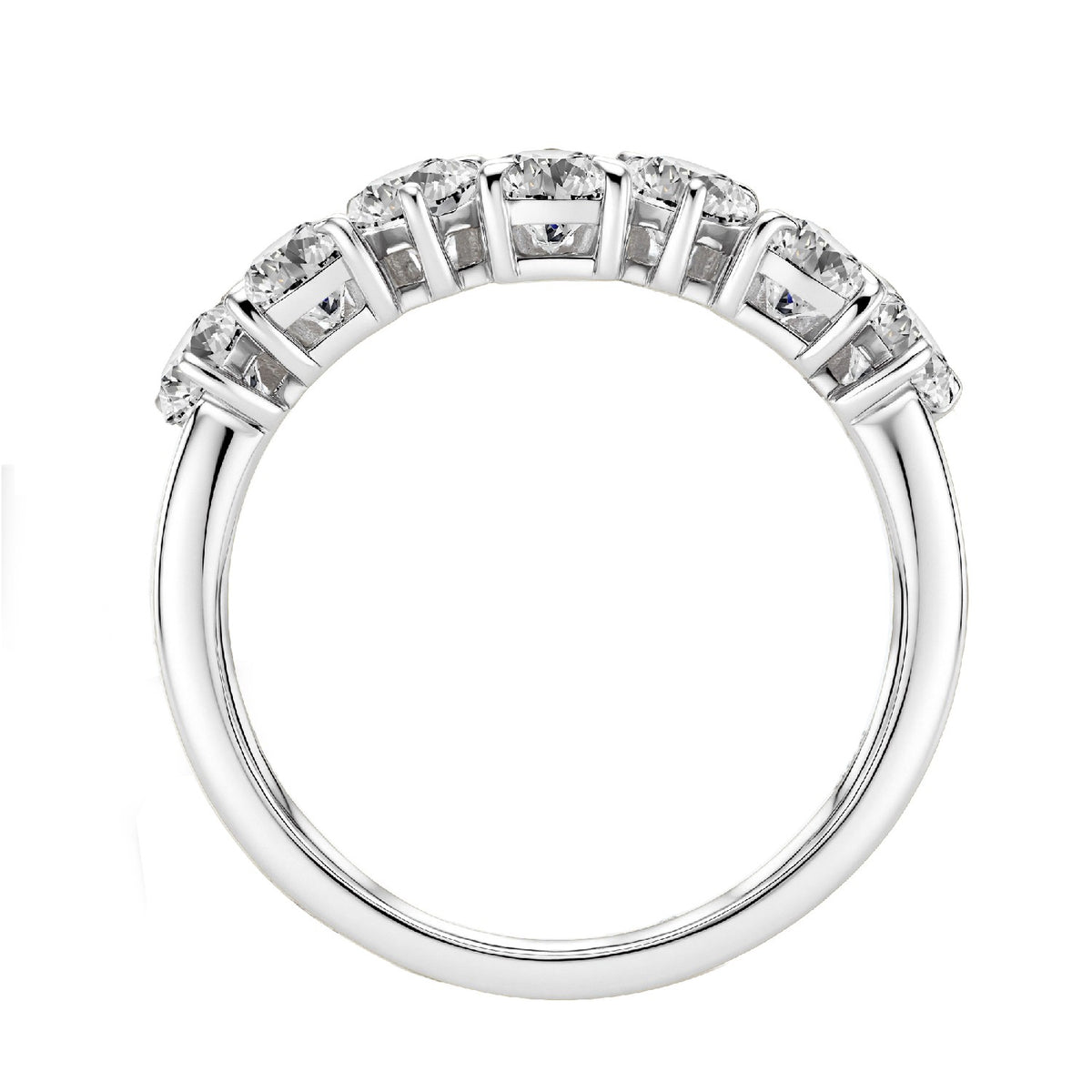 The Seven-Stone Pear shape band | 1.75 CTW Lab Diamond 18KT Gold Vermeil.GrownnDiva