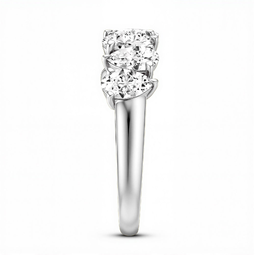 The Seven-Stone Pear shape band | 1.75 CTW Lab Diamond 18KT Gold Vermeil.GrownnDiva