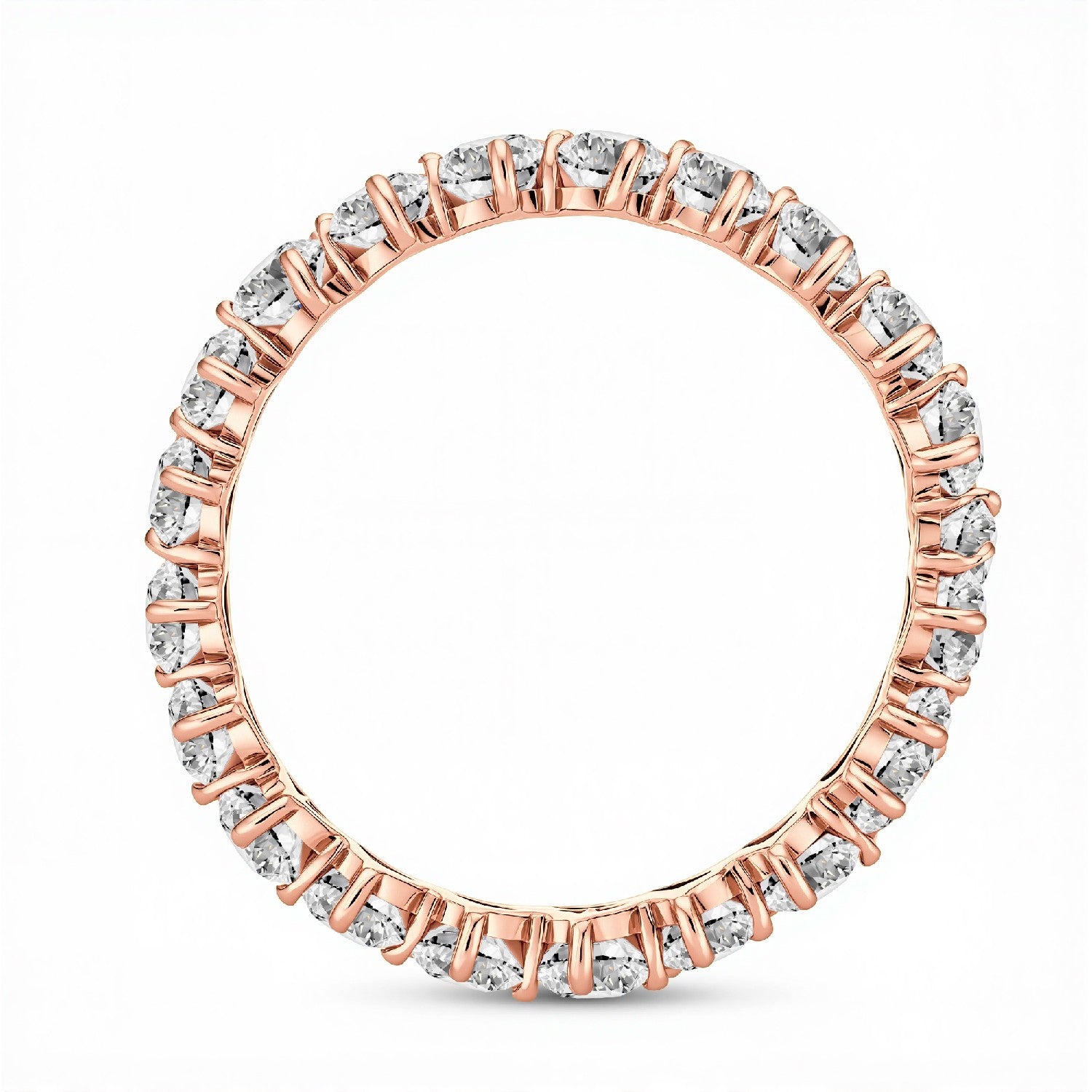 4.20 CTW Pear-Cut Lab Diamond Eternity Band | 18KT Gold Vermeil.GrownńDiva