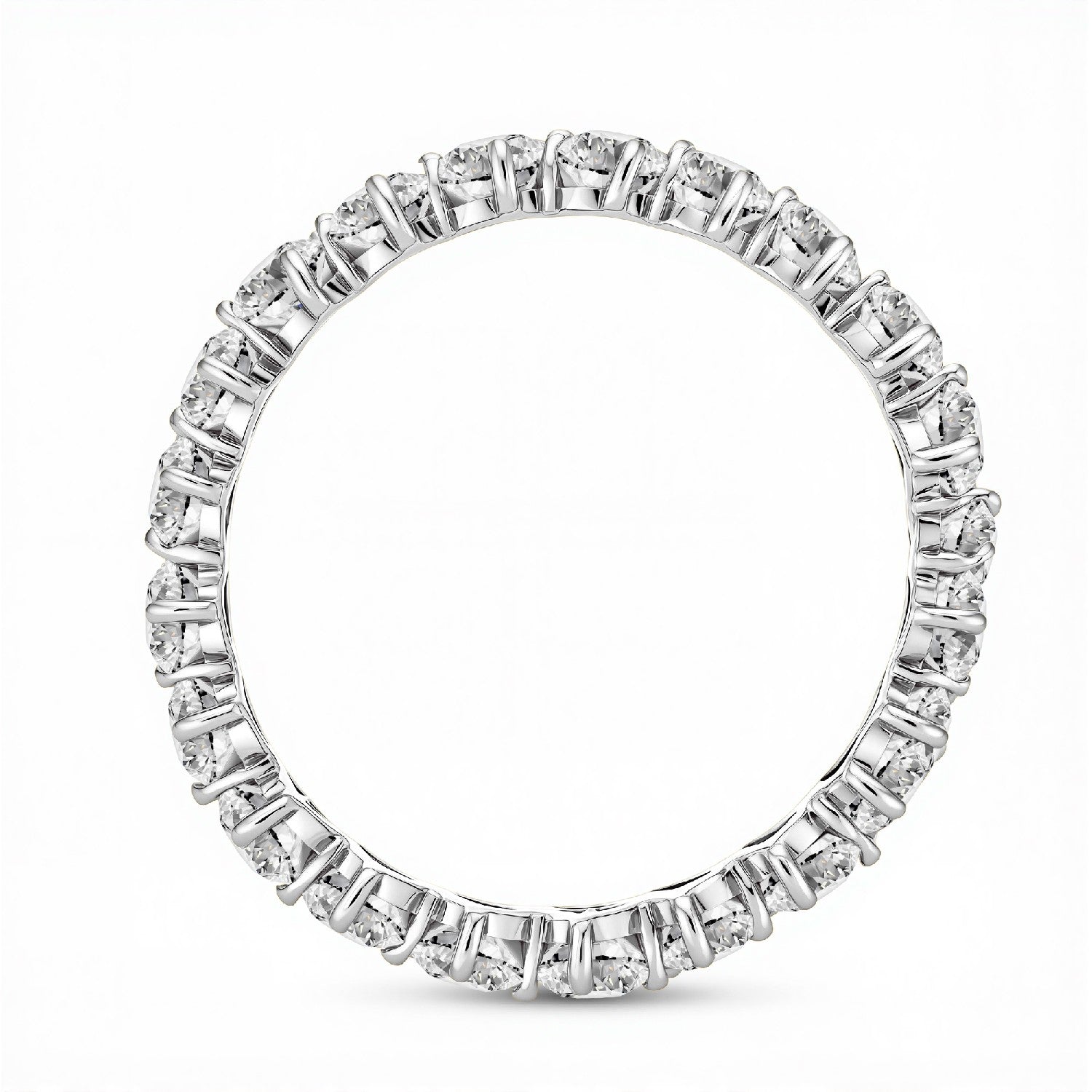 4.20 CTW Pear-Cut Lab Diamond Eternity Band | 18KT Gold Vermeil.GrownńDiva