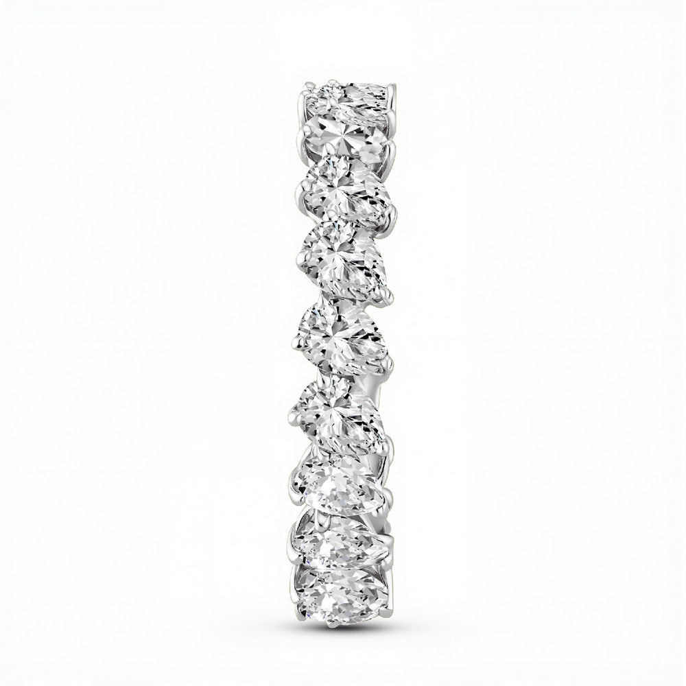 4.20 CTW Pear-Cut Lab Diamond Eternity Band | 18KT Gold Vermeil.GrownńDiva