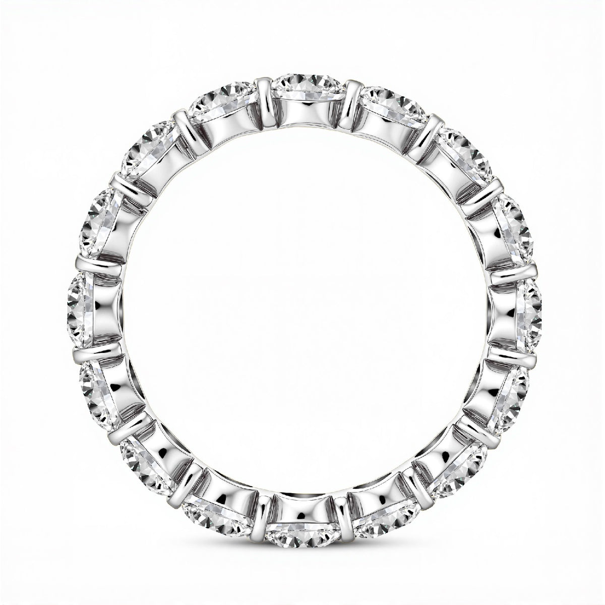 The Bar-Set Brilliant Eternity Band | 3.20 CTW Lab Diamond 18KT Gold Vermeil.GrownnDiva