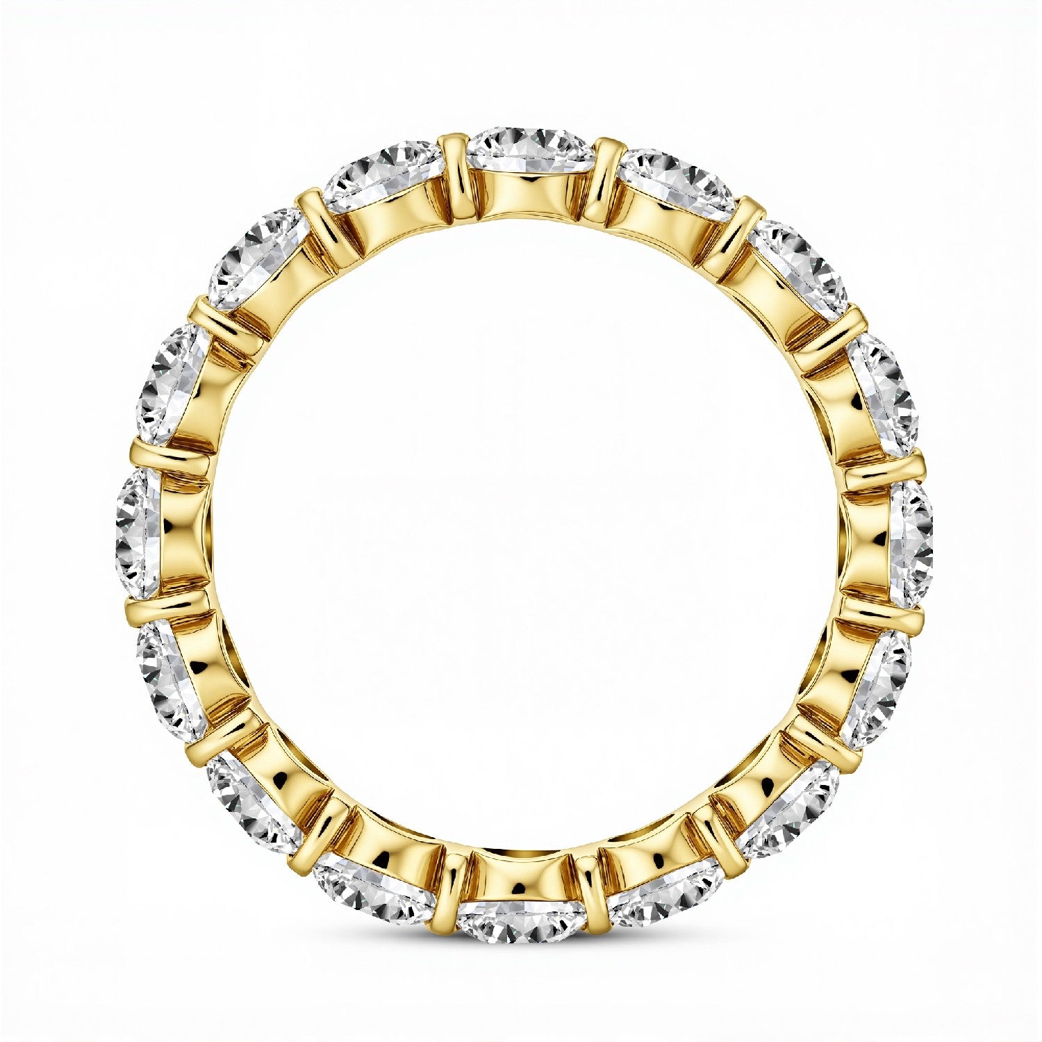 The Bar-Set Brilliant Eternity Band | 3.20 CTW Lab Diamond 18KT Gold Vermeil.GrownńDiva