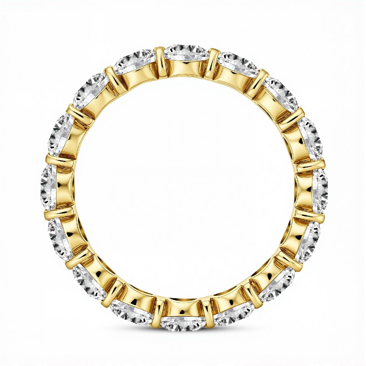 The Bar-Set Brilliant Eternity Band | 3.20 CTW Lab Diamond 18KT Gold Vermeil.GrownnDiva