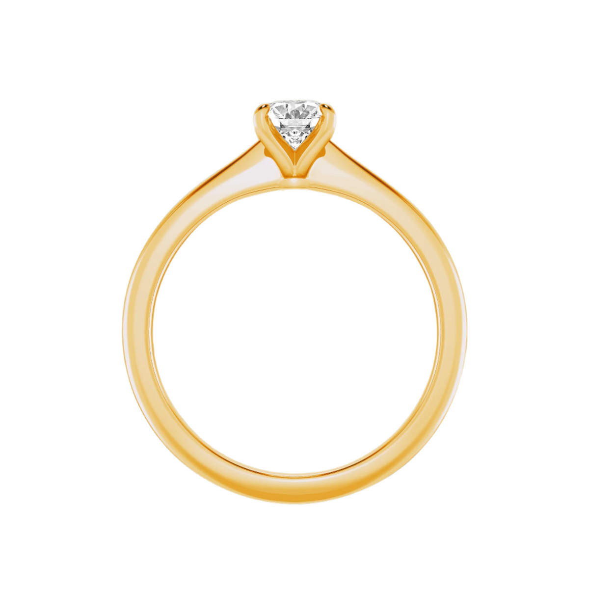 Classic Solitaires Ring - Oval Shape in 10kt Gold - 2.00 cts