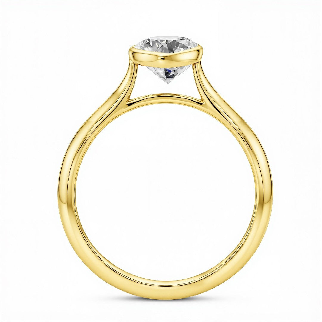 1.50 Carat Pear Cut Lab Diamond Solitaire Ring – 18kt Gold Vermeil on 925 Silver | GrownńDiva