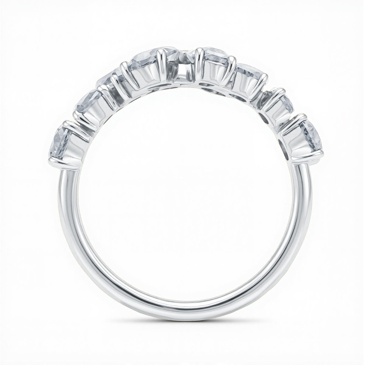 GrownnDiva 2.94 CTW Multi-Shape Lab Diamond Bypass Cluster Ring in 18K Gold Vermeil 925 Silver.