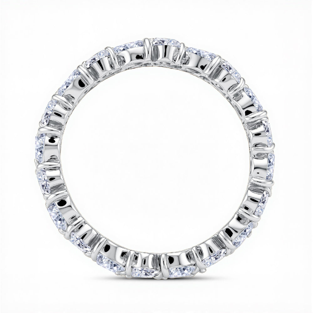 GrownńDiva 7.80 CTW Multi-Shape Lab Diamond Woven Eternity Band in 18K Gold Vermeil 925 Silver.